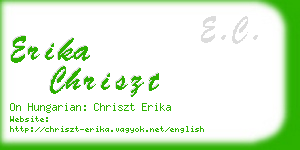 erika chriszt business card